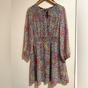 Tahari ASL Multicolor Long Sleeve Dress